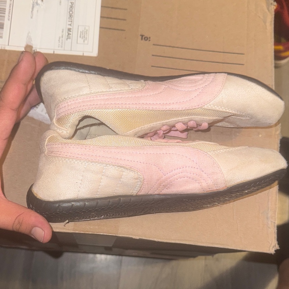 PUMA Women’s Pink & Cream Low-Profile Sneakers – Size 6 - Picture 6 of 7